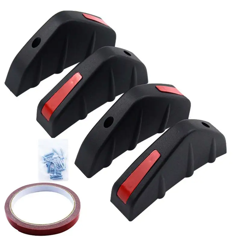 

Rear Bumper Fins Rear Bumper Lip Spoiler Universal Rear Bumper Diffuser Fin Rear Bumper Deflector For Cars 4 Pieces