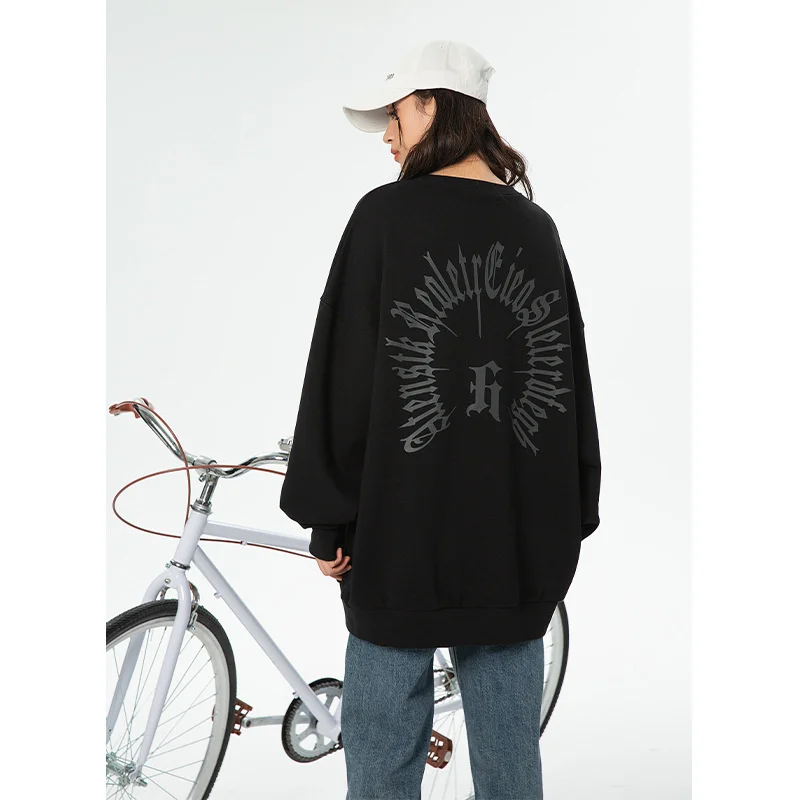 

New Sweater Women Clothing Gothic Letters Print Autumn Winter Casual Fashion New Oversized Tops