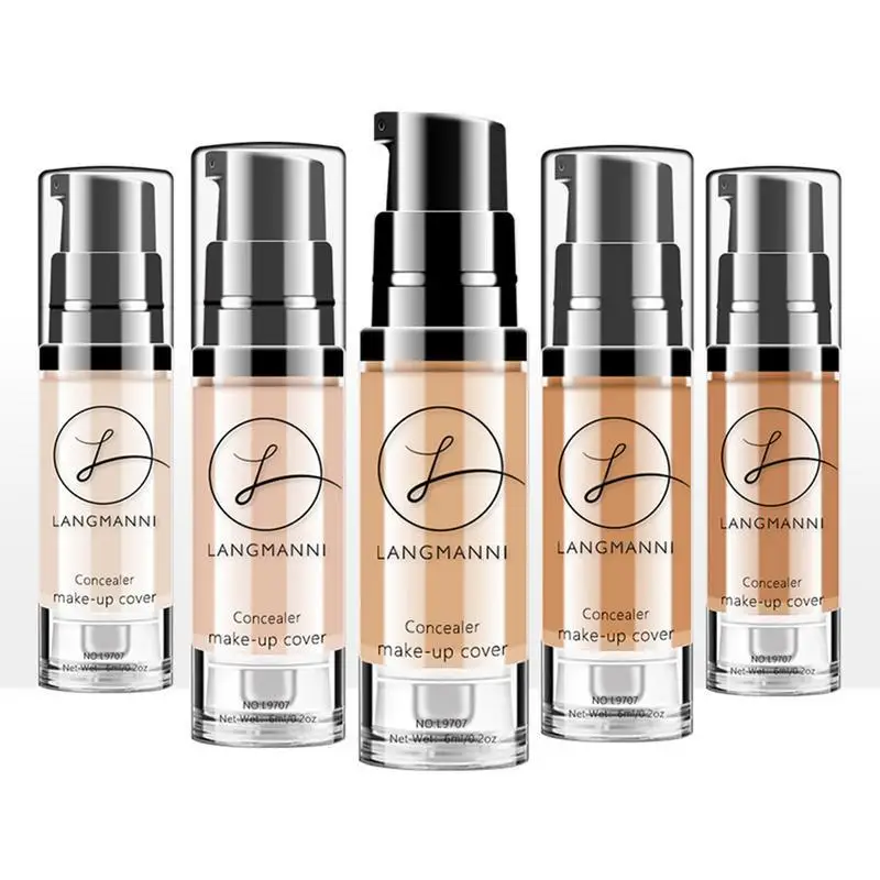 

Base Líquida Concealer Para El Rostro, Corrector De Larga Duración, Resistente Al Agua, Con Control De Aceite, Mate, Natural