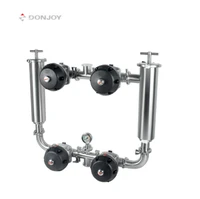 donjoy stainless steel sanitary juicemilk double duplex filter sanitary filter housing water filter