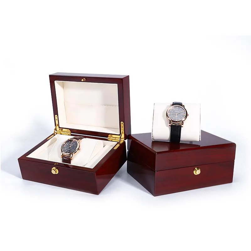 High-grade Wooden Watch Packaging Box High-gloss Paint Gift Storage Container Jewelry Display Prop