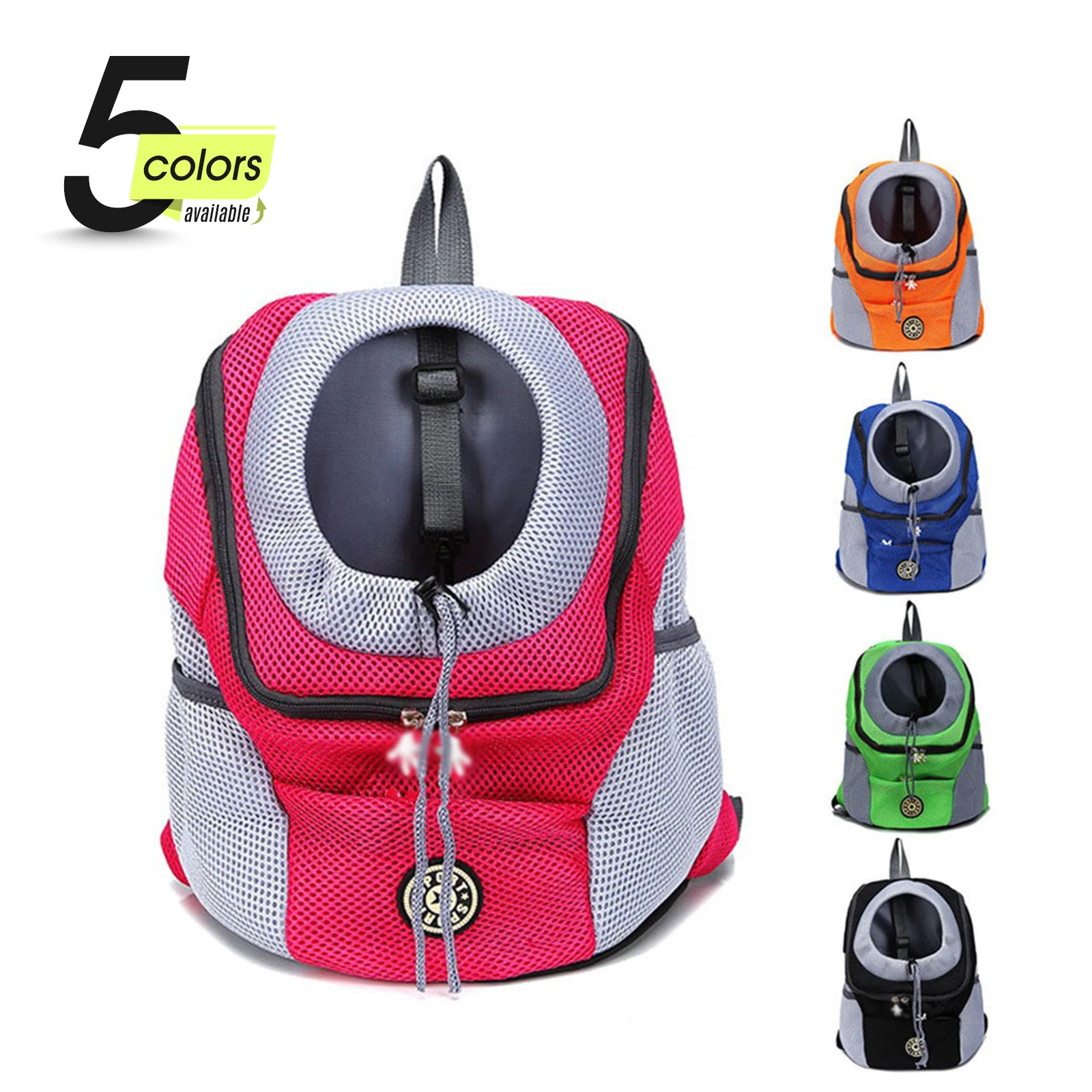 Pet Dog Carrier Backpack with Breathable Puppy Dog Carrier Front Pack Small Medium Dogs Cats Rabbits for Travel Hiking Outdoor