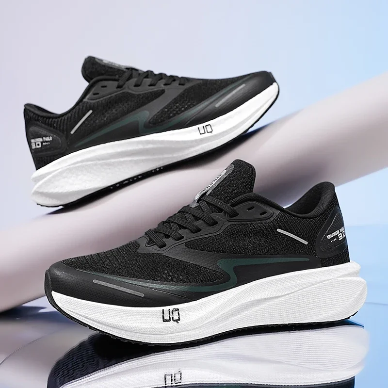 Мужская марафонская обувь с оранжевой сеткой мужские спортивные кроссовки для