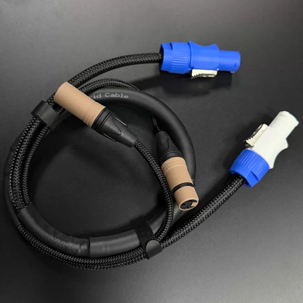 Фото Кабель Powercon XLR аудио-видео комбинированный 1м 1.5м 2м 3м 5м для сценического освещения, Powercon DMX сигнальный комбинированный кабель для акустических систем и вращающихся головок №1