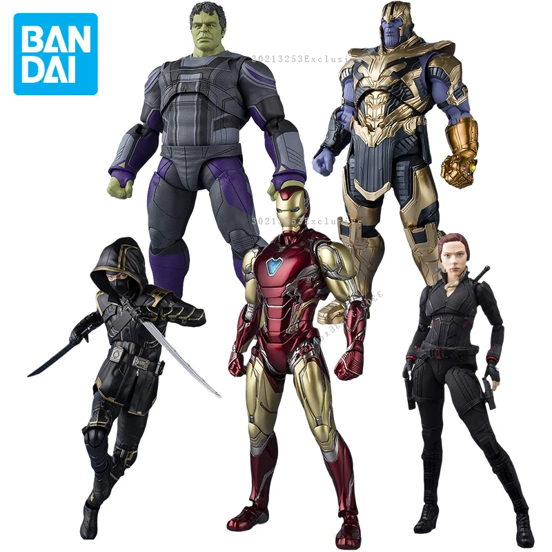 

In Stock Bandai Marvel Avengers Endgame Black Widow Hawkeye Thor Hulk Thanos Captain Ameica Ironman Mk85 Ant-Man Action Figure