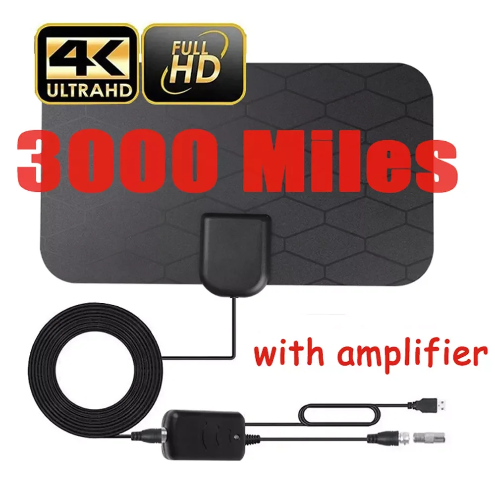 

Переносная ТВ-антенна Kebidumei 8K 4K, 1080p DVB-T2, 1300 миль