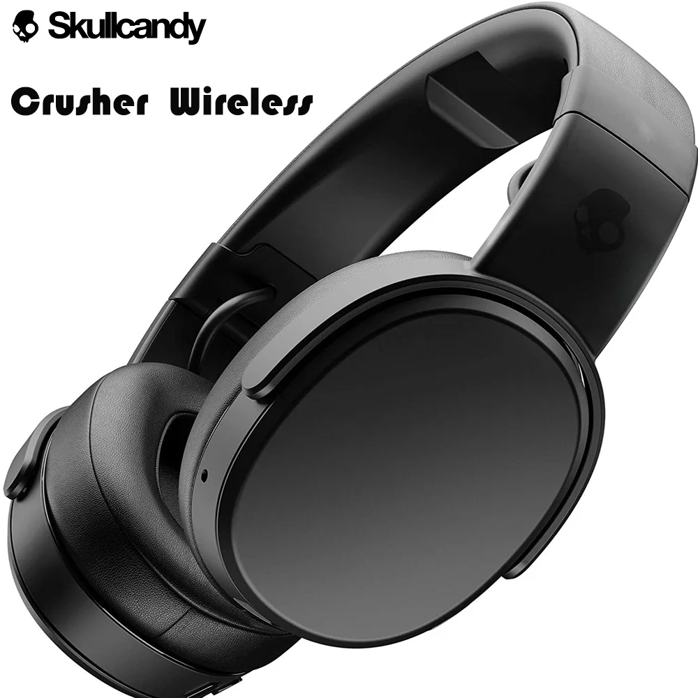 

Skullcandy Crusher Wireless Over-Ear Bluetooth Headphones for iPhone and Android with Microphone 40H Battery Extra Bass Tech