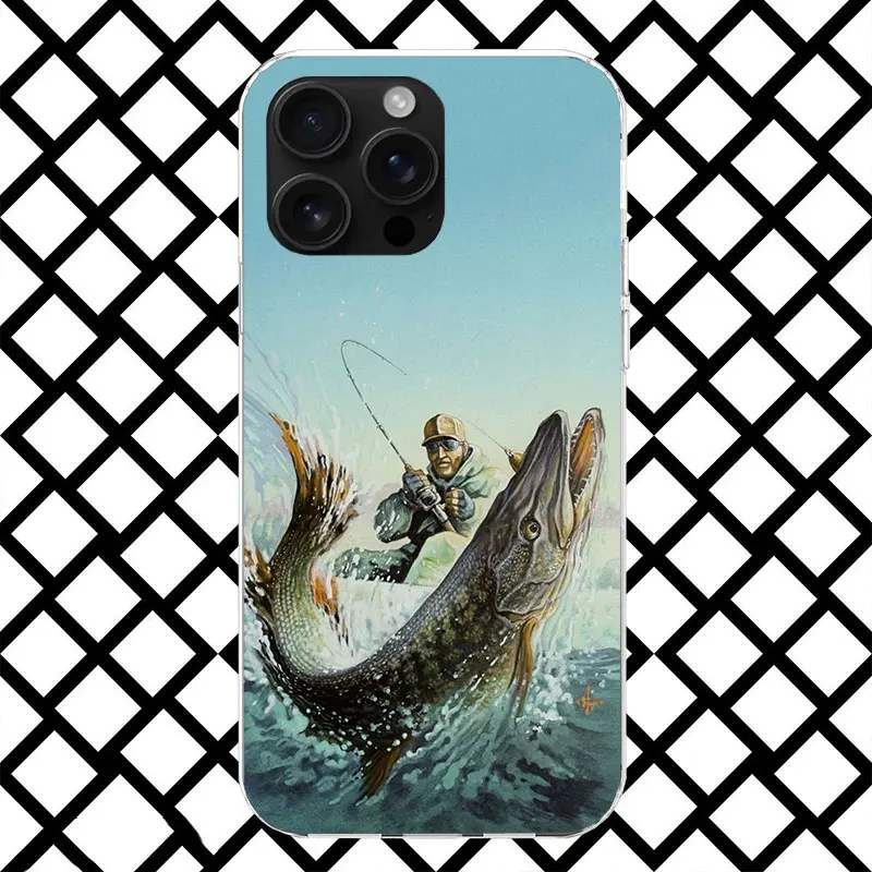 Фото Чехол для телефона «Hunting Fishing Man» для iPhone 17 Air 16 16E 15 14 Plus 13 Mini 12 11 Pro Max 7 8 + SE 2020 Soft Cover Fundas №2