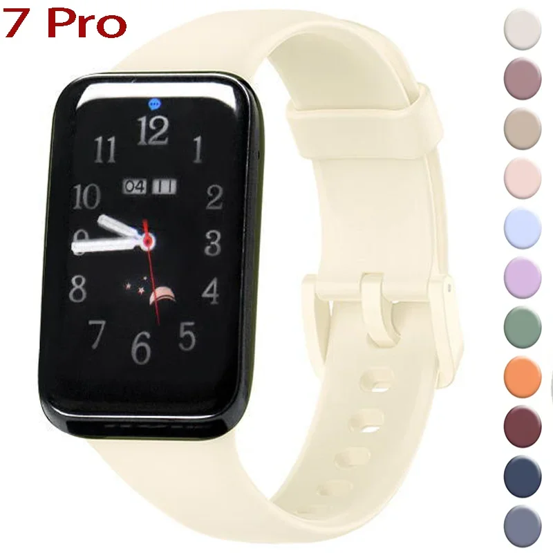 Ремешок Siliocne для спортивных смарт-часов Xiaomi Mi Band 7 Pro сменный Браслет pro аксессуары