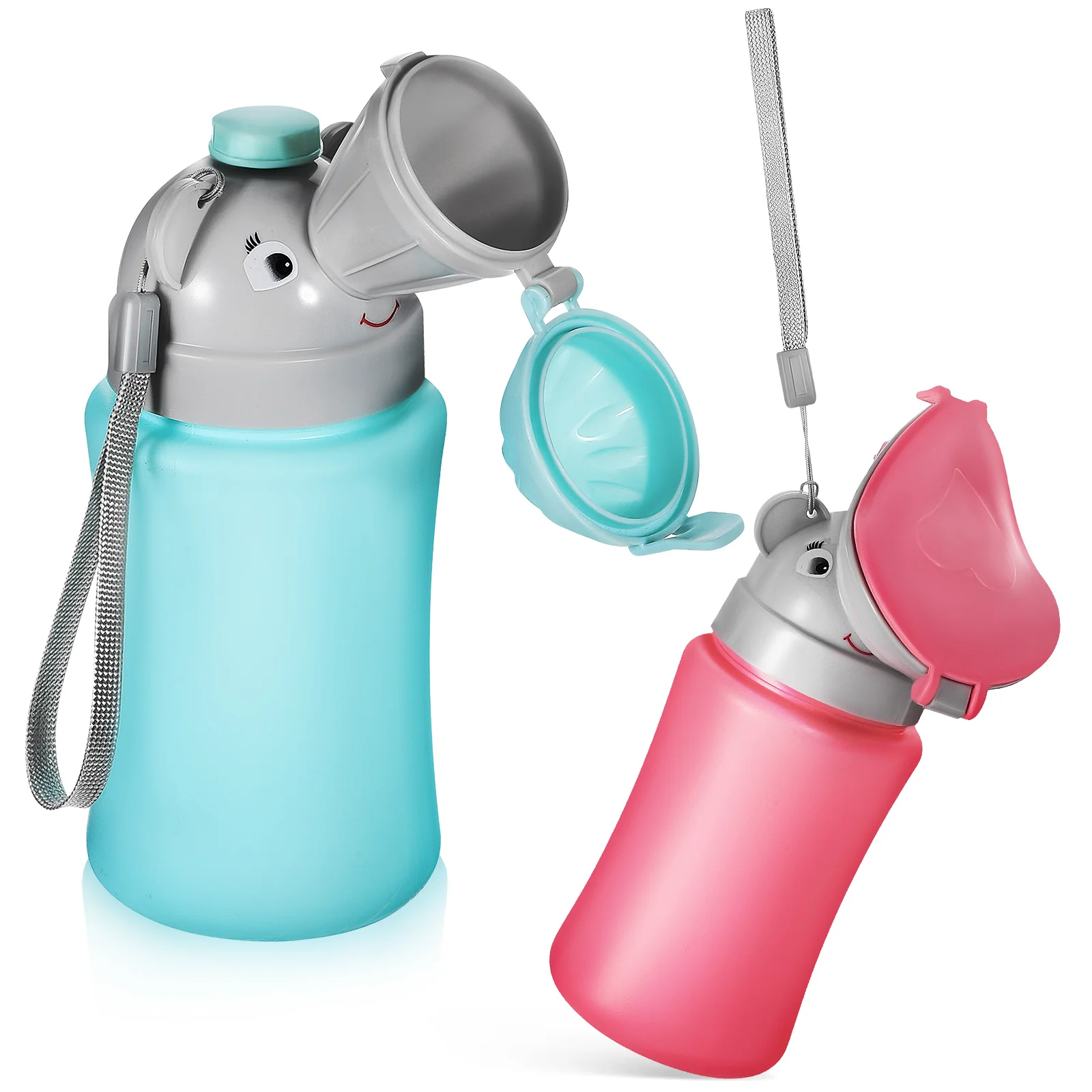 

2 Pcs Practical Cute Emergency Toilet Portable Cartoon Toddler Urinals Travel Potty Toddler Urinals for Girls Baby Urinals