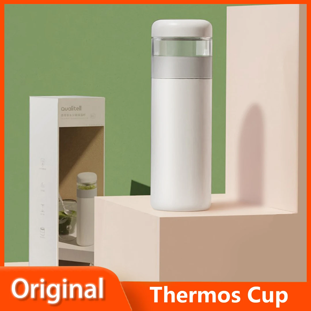 

YOUPIN Qualitell Tea Separation Cup Portable Thermos Cup 400ml Office Tea Cup for Business Office Travel Student Dormitory