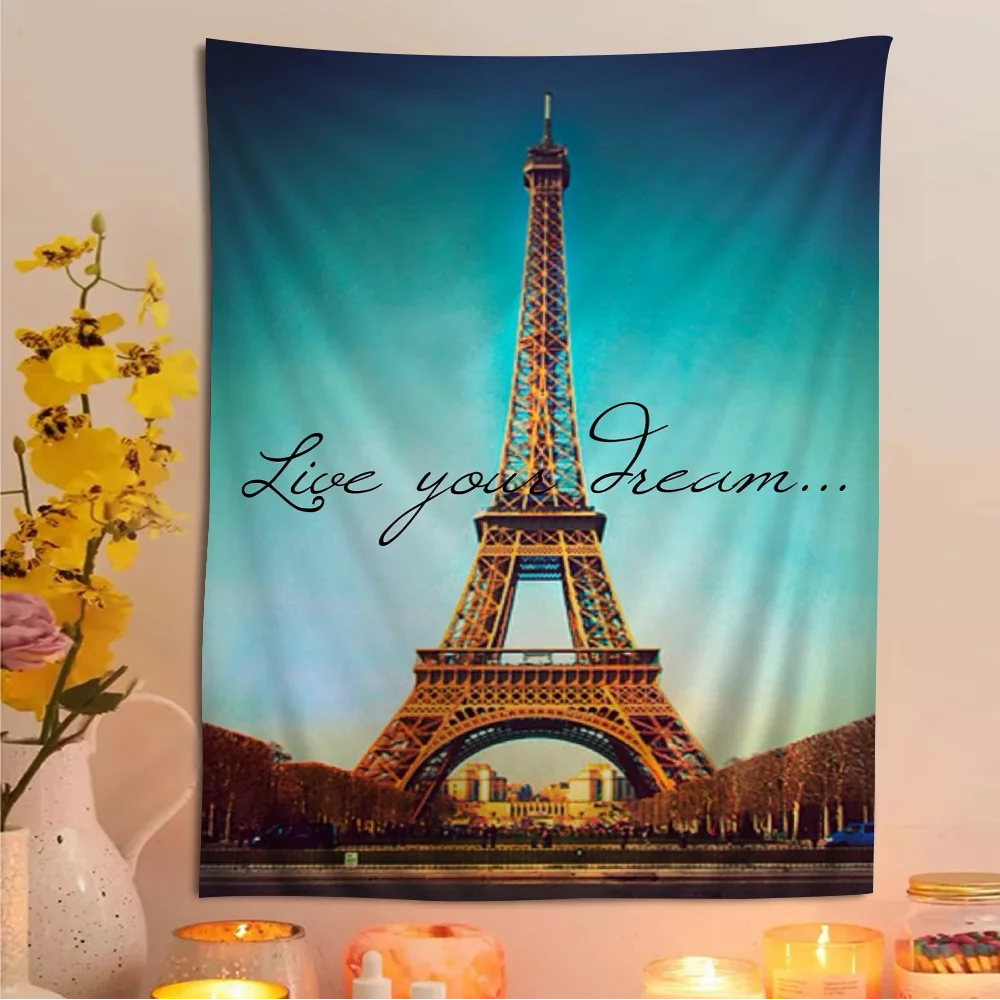 Эйфелева башня DIY настенный гобелен подвесной Таро хиппи Фотофон INS домашний
