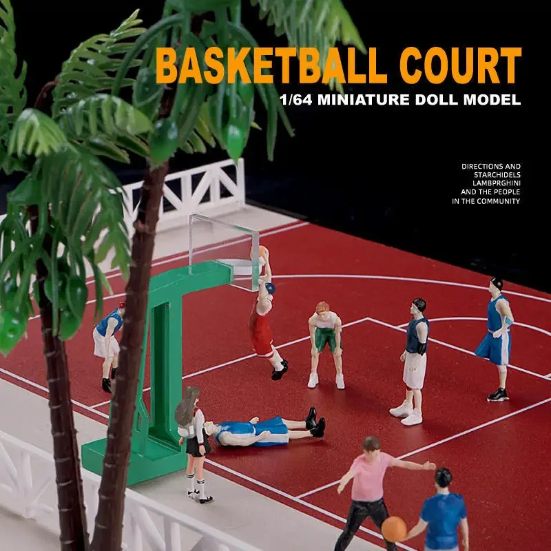 

Diorama 1/64 Scale Figurines Model Basketball Player Collection Miniature Hand-painted SCJ