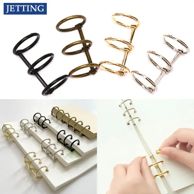 

2Pcs Metal Loose Leaf Book Binder 3 Rings For Notebook Album Scrapbook Clips Metal Ring Binder Calendar Circle Stationery Office