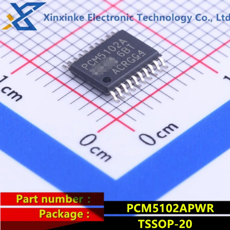 

PCM5102APWR PCM5102A TSSOP-20 Audio ICs D/A Converter ICs 2VRMS DirectPath 112 dB Audio Stereo DAC Delta Sigma with line driver