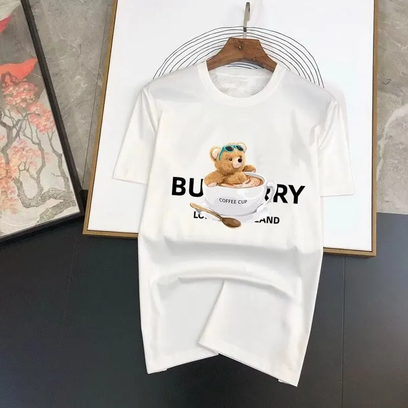 

2023 New Camiseta De Algodão Estampada UrsFeminina e Masculina, Roupas Femininas, Camiseta De Manga Curta, Tops De Luxo