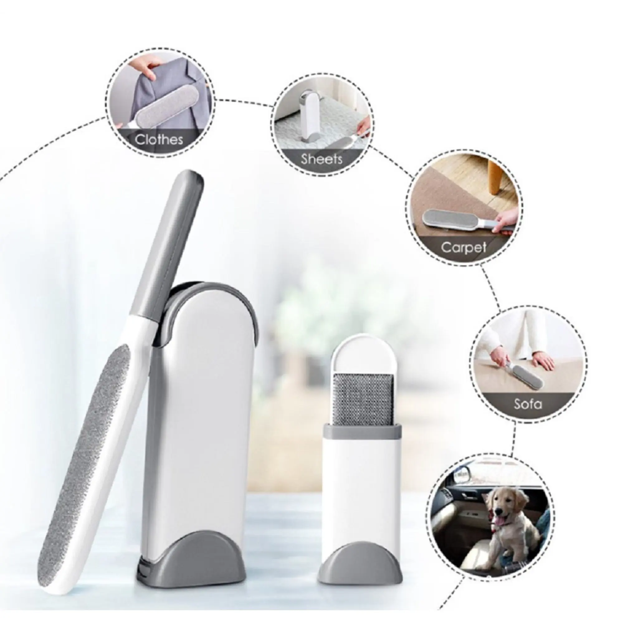 

Волшебная щетка для удаления шерсти домашних животных, средство для удаления ворса, ролик для одежды, многоразовая щетка для чистки волос, с...