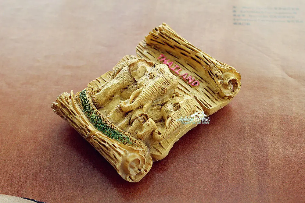 Тайланские Слоны туристический сувенир 3D резиновый магнит на холодильник