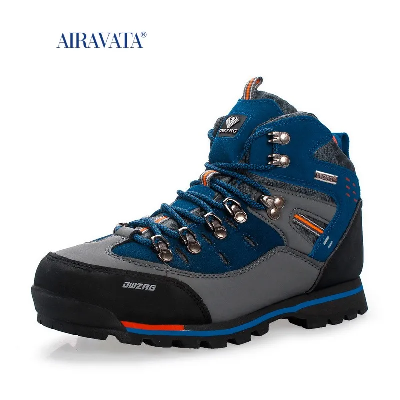 AIRAVATA Hiking Shoes Men Winter Mountain Climbing Trekking Boots Top Quality Outdoor Fashion Casual Snow Boots