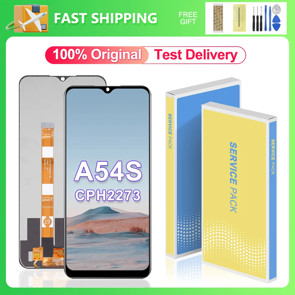 

A54S 6.52" Original Screen For Oppo A54s CPH2273 LCD Display Touch Screen Digitizer Assembly Replacement parts with frame