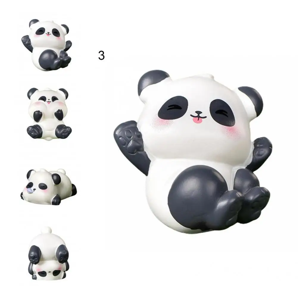 

Anti-deformed Fancy Resin Adorable Panda Miniature 10 Styles Animal Figurine Delicate for Fairy Garden