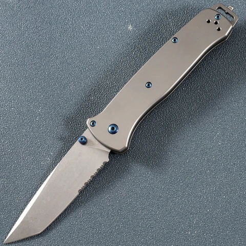 Портативный карманный складной нож 537 с титановой ручкой Mark M390