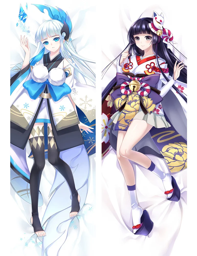 

Наволочка Onmyoji для подушки, наволочка Dakimakura на заказ, 59 дюймов, наволочка с аниме-персонажем игры Aoandon Yaobikuni Momo, обнимающее тело