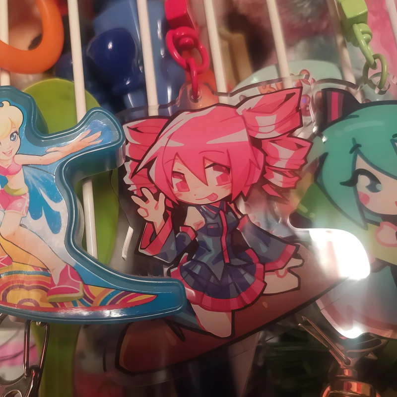 Фото Милый акриловый брелок с фан-артом Касане Тето, аниме Vocaloid UTAU, двусторонний прозрачный кулон-подвеска с принтом, для сумки, на молнию, подарок №4