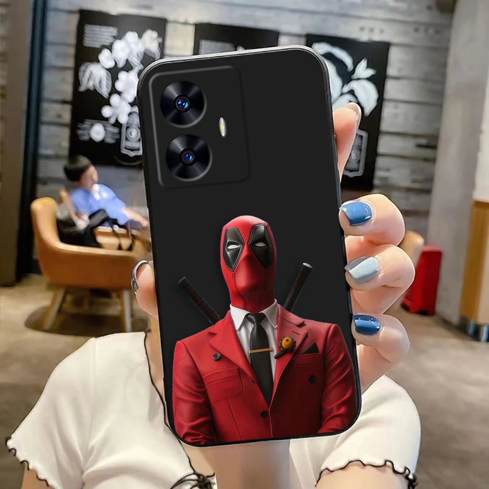 Чехол для телефона Marvel Hero Cool Deadpool Realme C65 C63 C53 C35 C55 C33 C30 C21Y C20 C12 C11 GT 2 XT NARAO 20 30 50 Case Funda