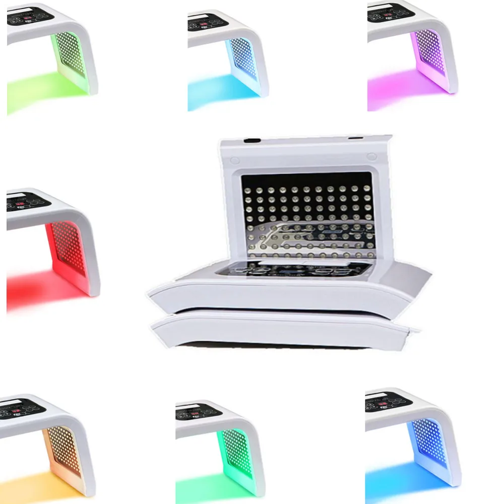 

Round Foldable 7 Color PDT LED Photon Light Therapy Facial Mask Skin Rejuvenation Acne Remover Anti Wrinkle Beauty Equipment