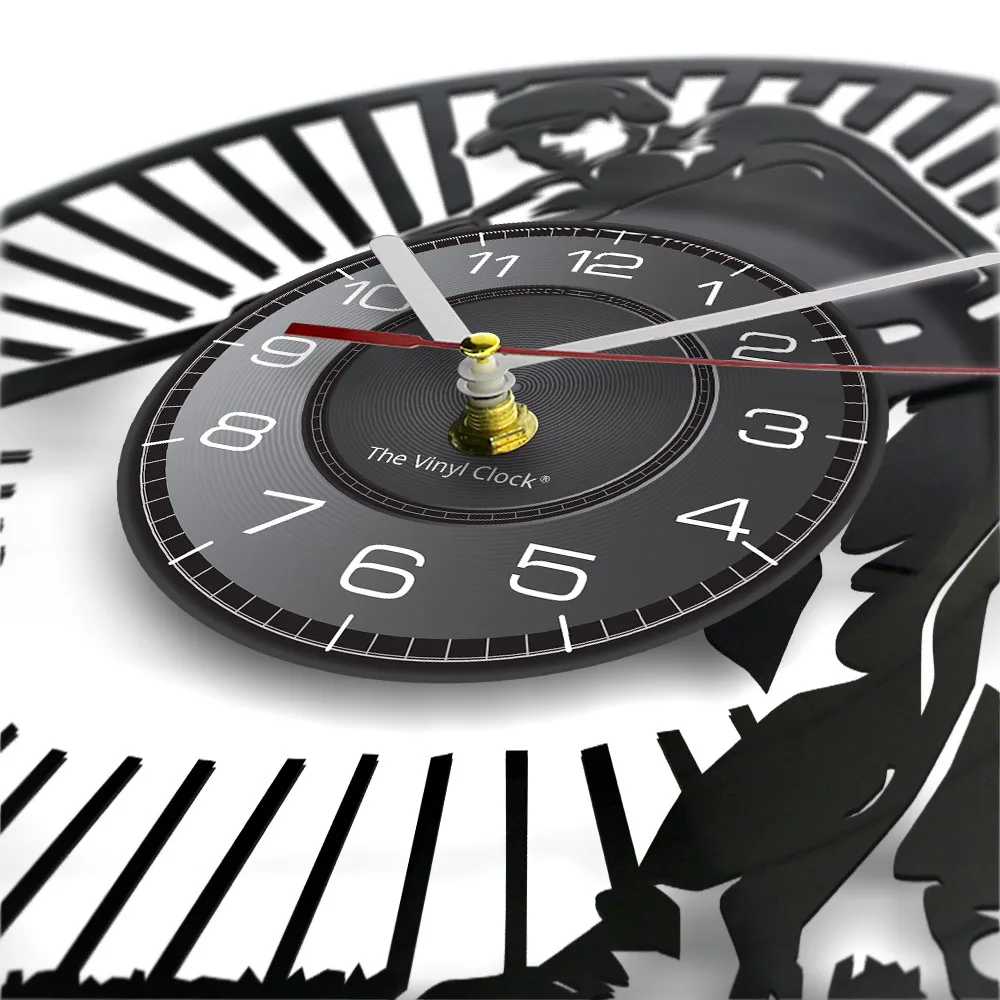 Бейсбольный проигрыватель силуэт настенные художественные часы Софтбол