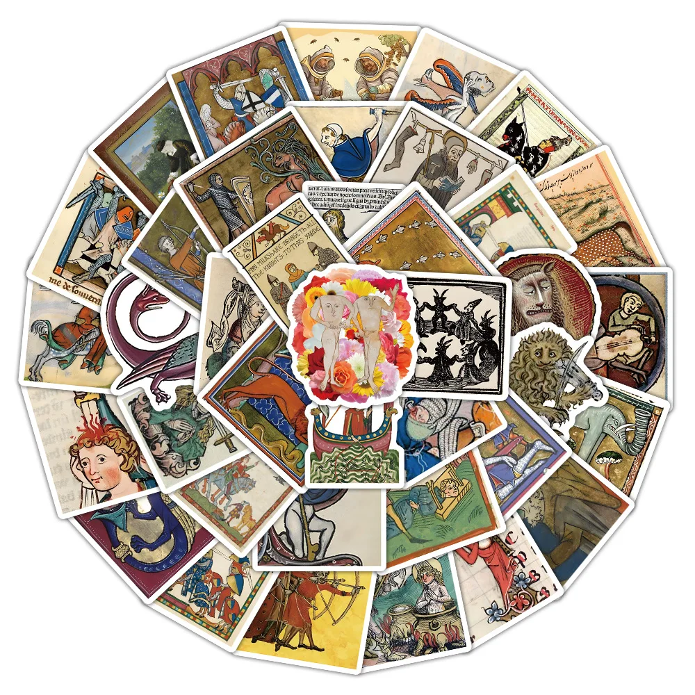 Винтажные наклейки для ноутбука багажа 10/53 шт