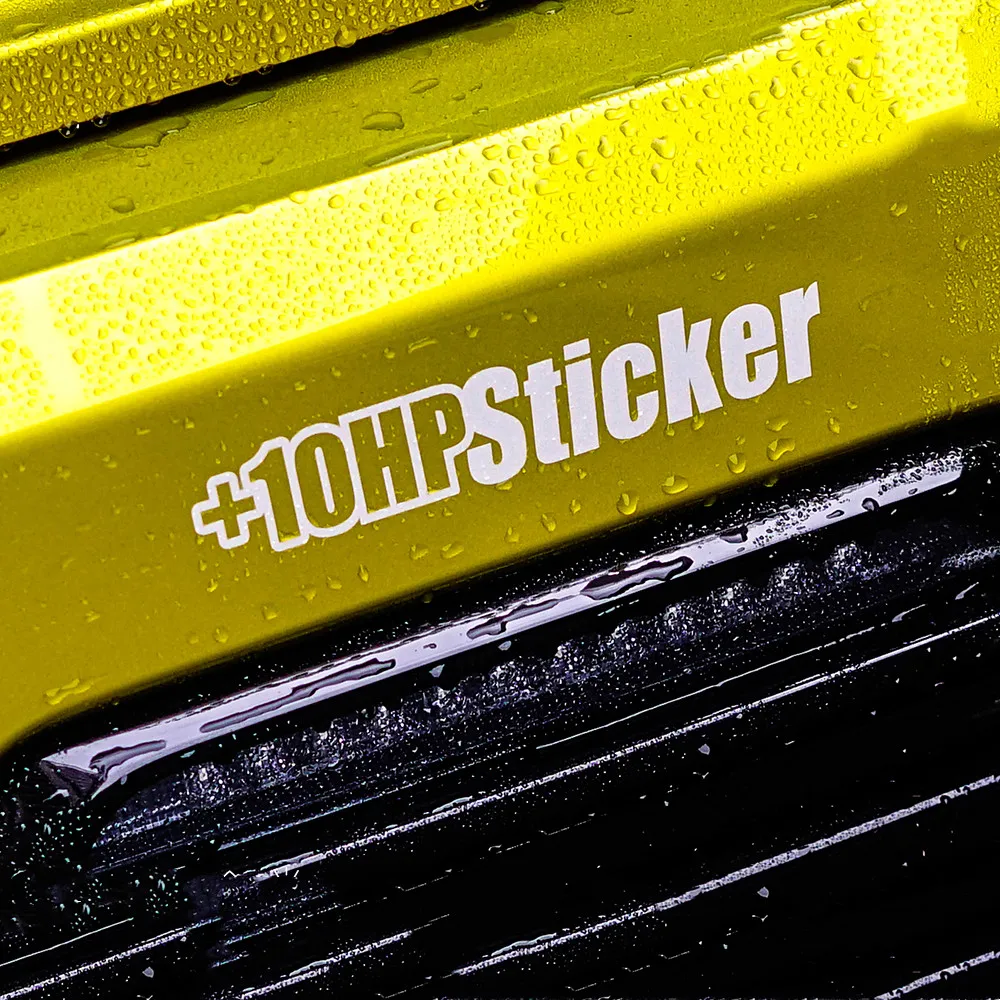 

Funny Creative Text Add 10 HP Power Stickers Personality Caution Graphic Car Styling Vinyl Tape Decals Wateproof