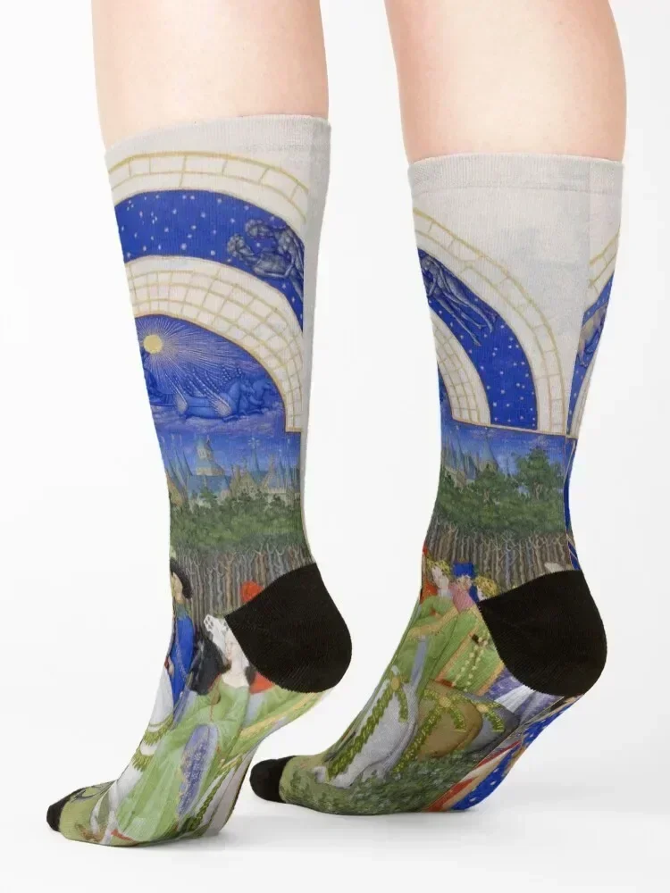 Les Très Riches Heures du duc de Berry 15th Century от Frères Limbourg Носки до щиколотки в стиле ретро Оптовая