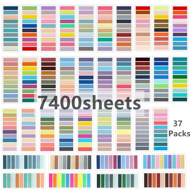 7400 листов прозрачных липких заметок самоклеящиеся книжные маркеры