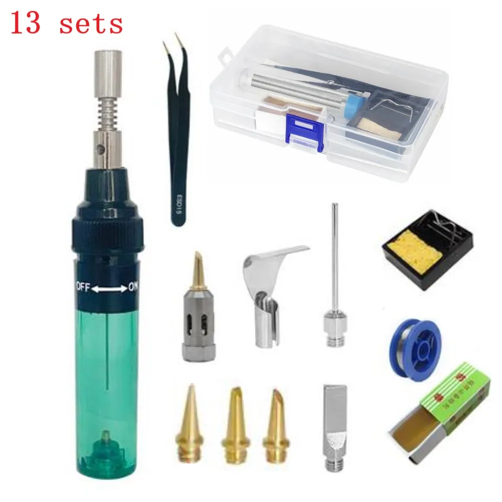 

13 In 1 Soldering Iron Kit Butane Gas Soldering Iron Cordless Welding Torch Pen Accessory Kit Welding Torch Kit Welding Tool