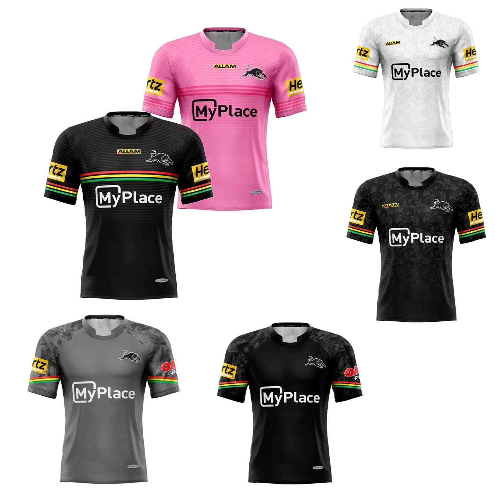 

2024 мужская Трикотажная футболка для регби с надписью «Penrith Panthers»