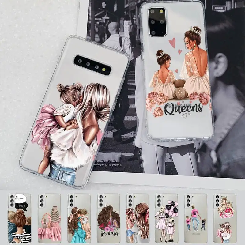 

Модный чехол для телефона Super Girl Mum для Samsung S20 S10 lite S21 plus, для Redmi Note8 9pro, для Huawei P20, прозрачный чехол