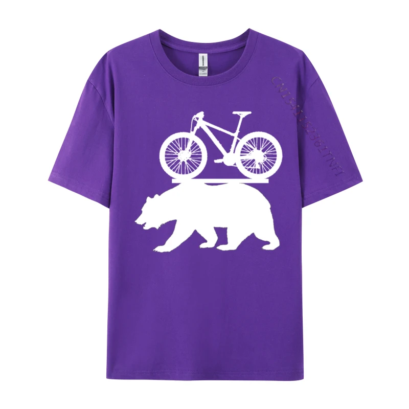 Fun Mountain Bike Cycling Cal Bear Design For Men Classic Tops T Shirt Fashion Tee-Shirt Top T-Shirts Clothing