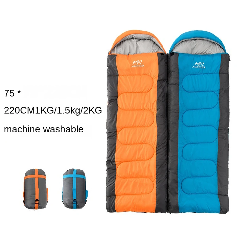 Large Camping Sleeping bag lightweight 3 season loose widen bag long size for Adult rest Hiking fishing
