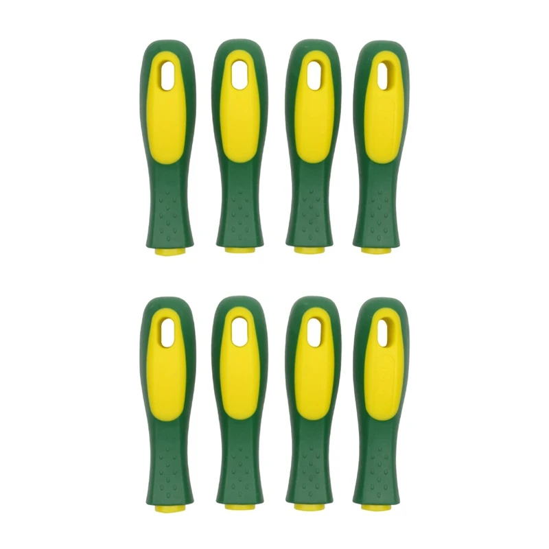 

16 Pack Ergonomic Rubber File Handle For File Or Mills, Round Hole And Rectangular Hole, 4-1/3Inch Length