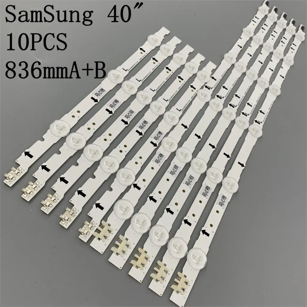 10pcs LED Backlight Strip For SamSung 40'' TV UE40H6500 UE40H5500 UE40H6200 UE40H5100 2014SVS40 D4GE-400DCA-R1 D4GE-400DCB-R1