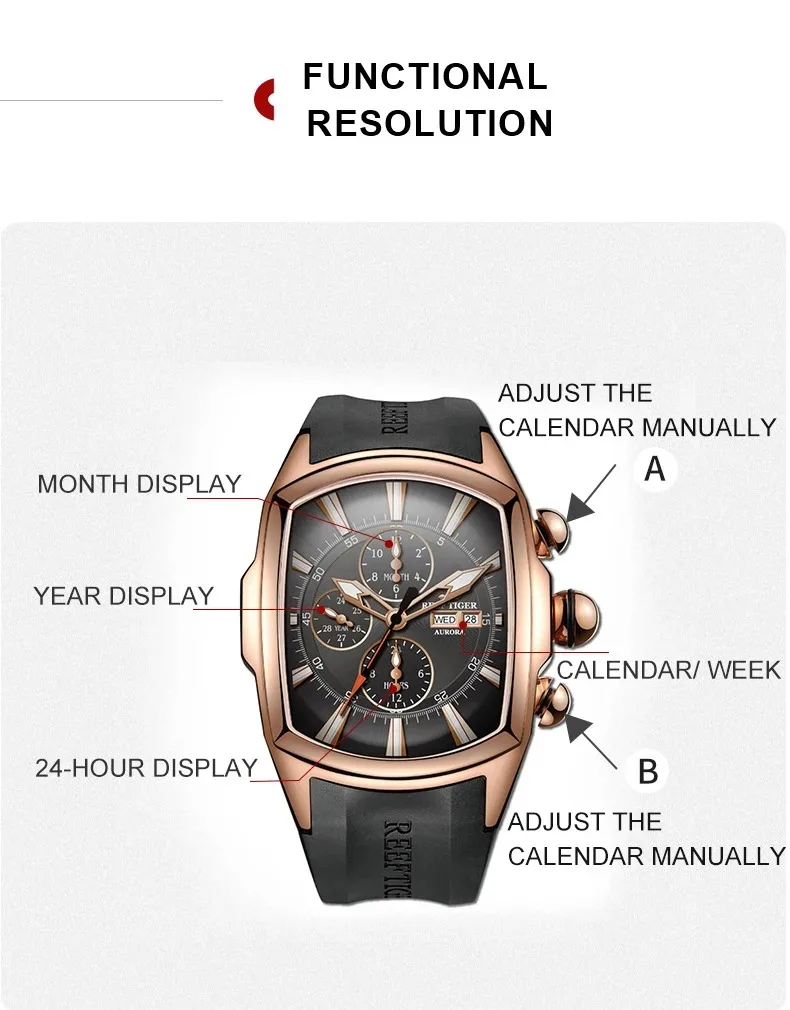 Мужские автоматические часы в стиле милитари 48 6 мм