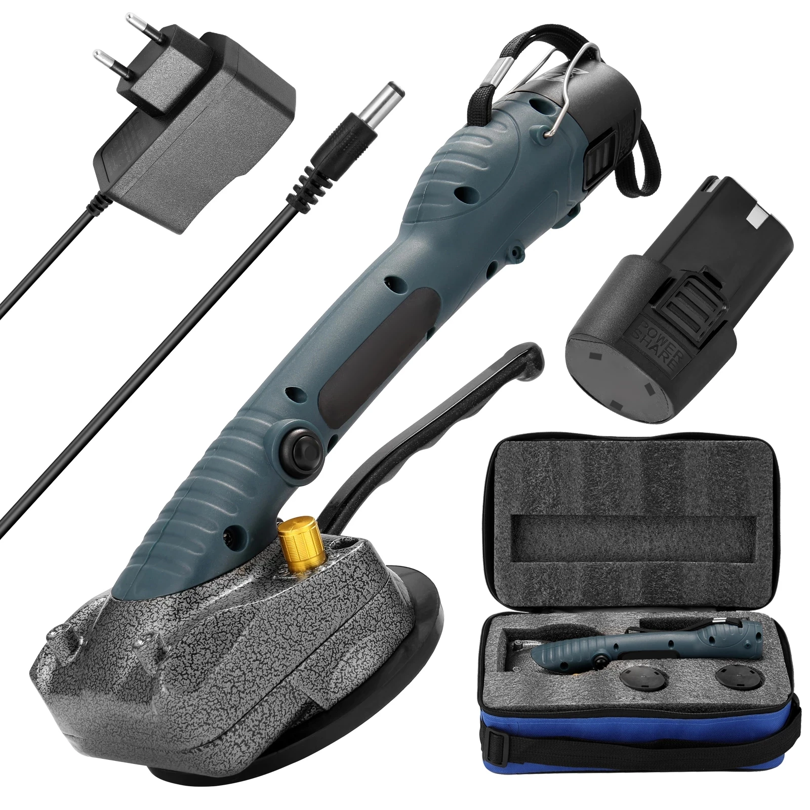Cordless Tile Tiling Machine 10-150Hz Wall Floor Tiles Laying Vibrating Tool with 100*100mm Suction Cup with 1/2pcs Battery