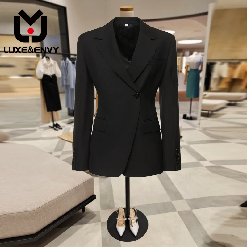 

Роскошный & ENVY модный дизайн чувственный на одной пуговице маленький костюм пиджак новый темпераментный облегающий костюм на талии осень 2023
