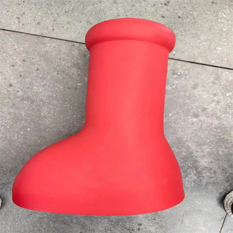 Big Red Knee High Boots Round Toe Balloon Slip on Ladies Casual Boots 2023 New Solid Color Brand High Quality Boots Fashion