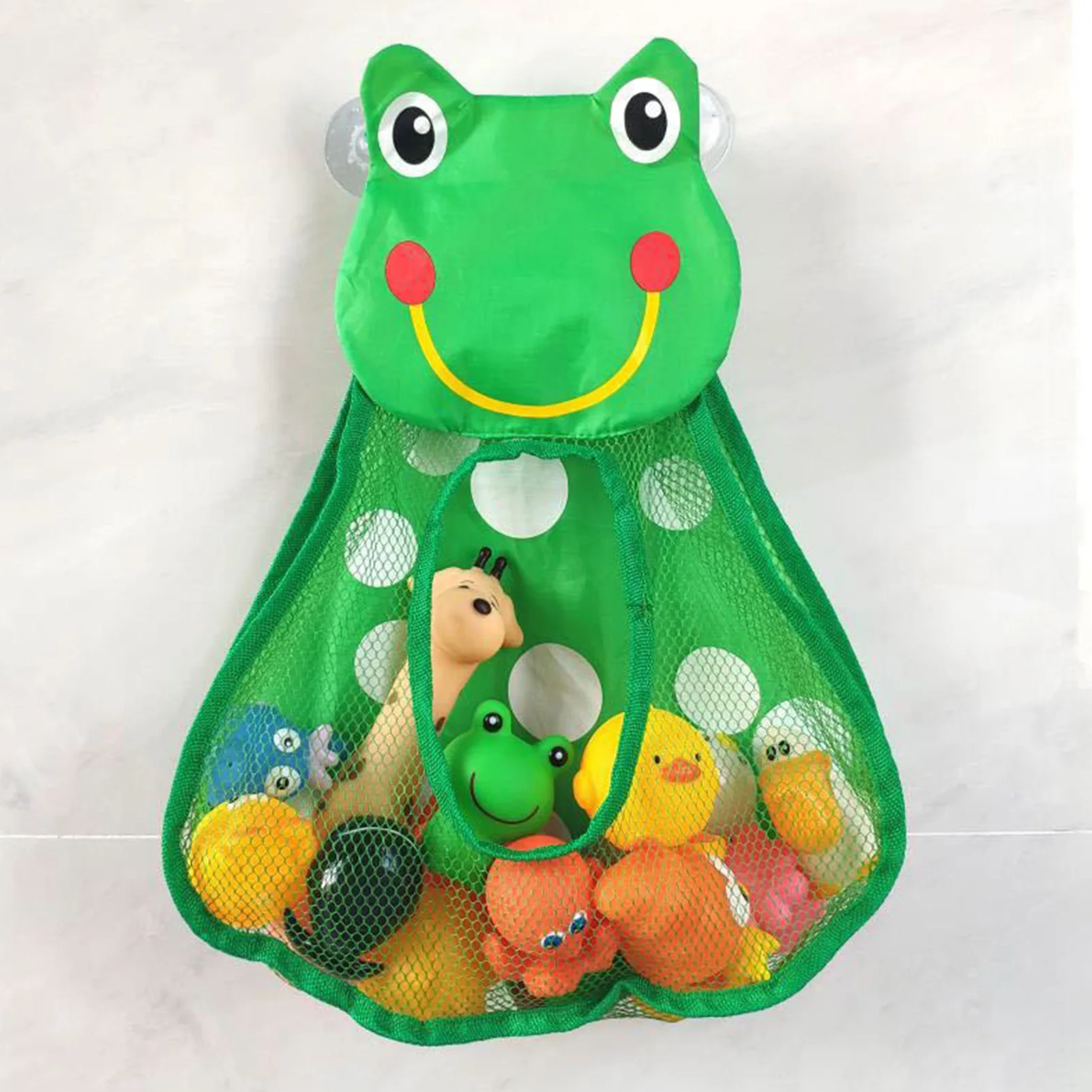 Baby Bath Toys For Kids Storage Bag Bathroom Mesh Bag Duck Shark Strong Suction Cups Net Summer Bathtub Water Game Toy Organizer