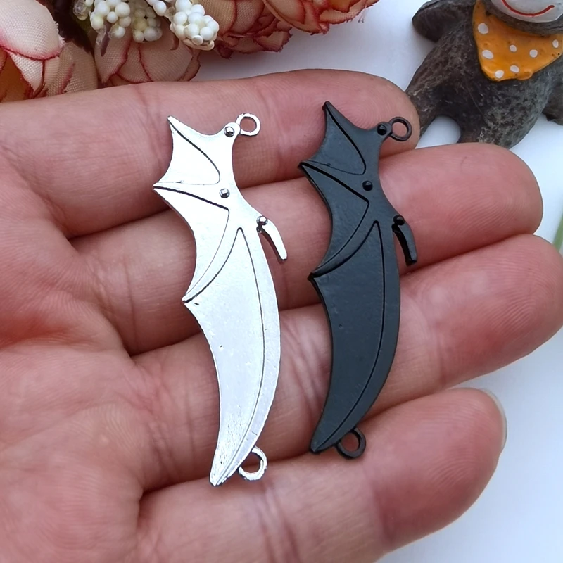 5 Pack Gothic Punk Embossed Vampire Bat Wings DIY Handmade Necklace Earrings Bracelet Accessories 48*17 |