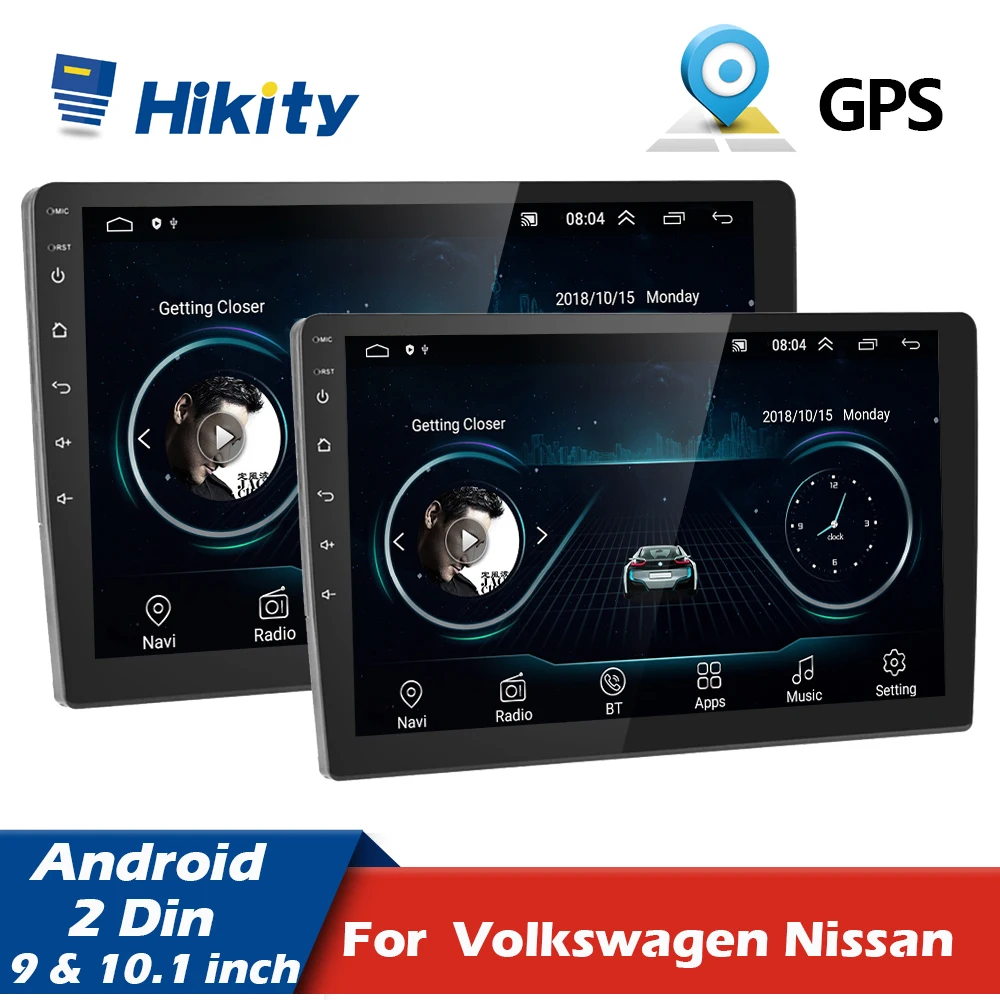 

Мультимедийный видеоплеер Hikity, плеер на Android, с 9/10,1 "GPS, для toyota, Volkswagen, Hyundai, киа, Renault, Suzuk, типоразмер 2 Din