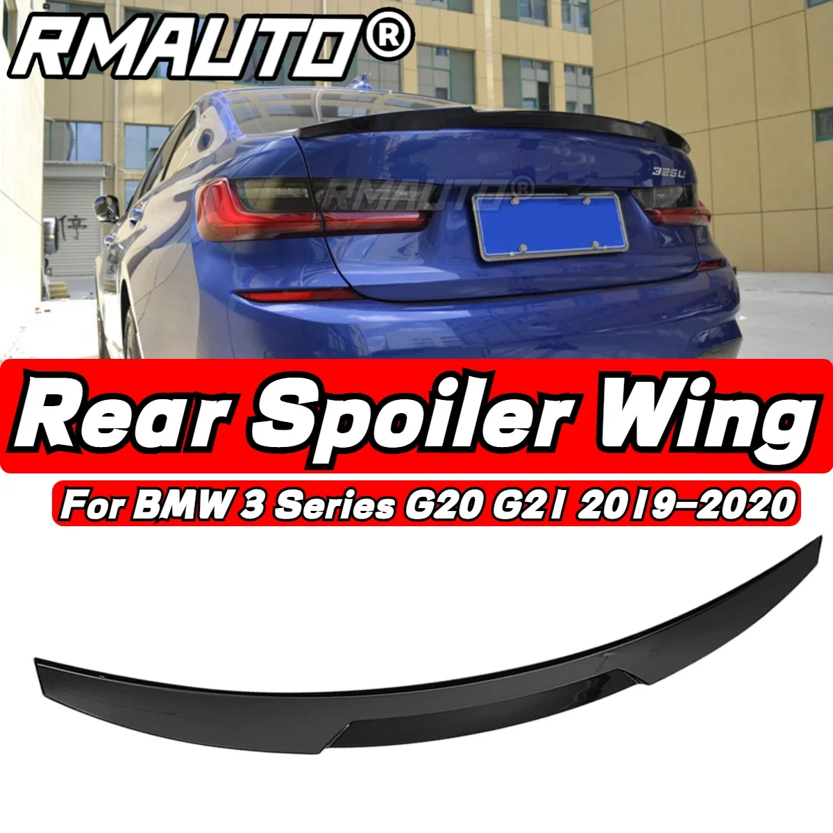 

Спойлер для BMW 3 серии G20, черный модифицированный задний спойлер на крышу багажника из углеродного волокна, для стайлинга автомобилей
